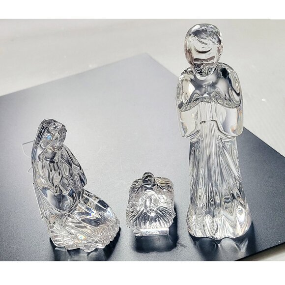 Waterford Crystal NATIVITY 3pc Set - Holy Family Mary, Joseph, Baby Jesus - Picture 2 of 12